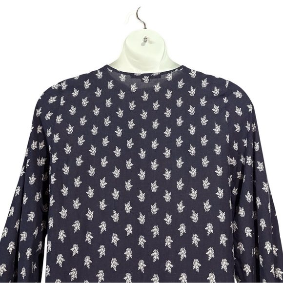 NWOT, LOIS, Navy Blue Viscose Tunic Dress With Pattern, XL - Picture 7 of 9